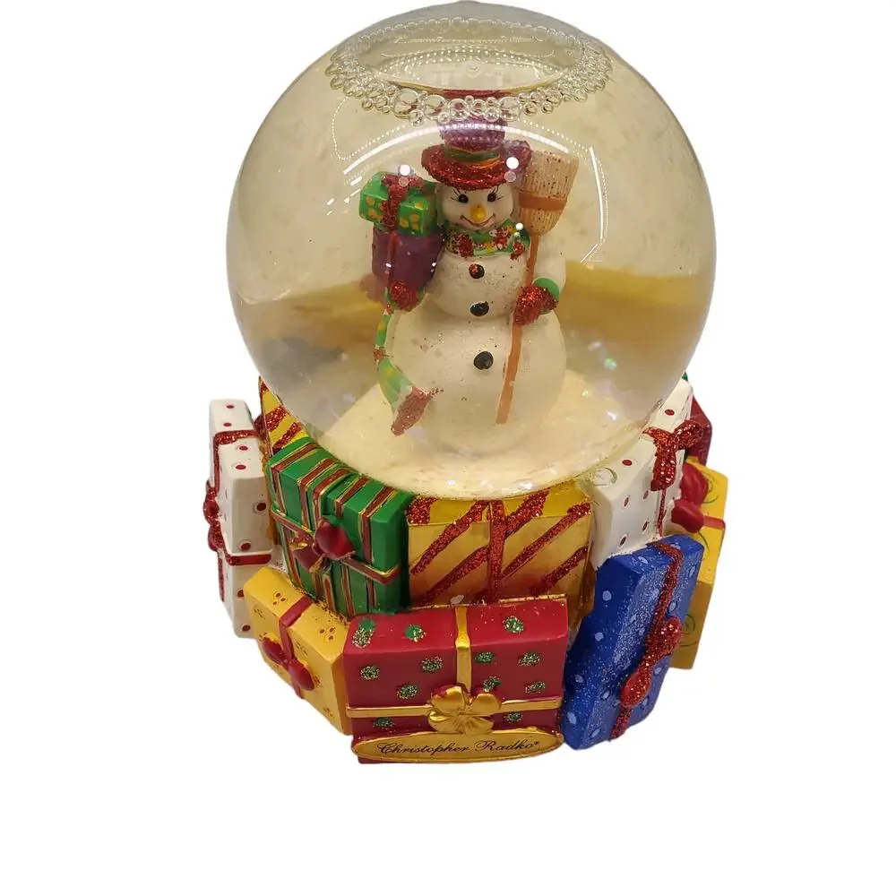 Christopher Radko Musical Snow Globe Snowman Vintage Christopher Radko Christmas